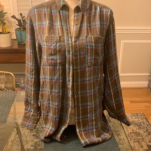 Pilcro (Anthropologie) Plaid Button Down Shirt